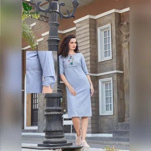 FuLoo's Slieecker Denim Western Kurti # 1024