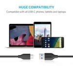 Anker Powerline USB-C to USB 3.0 Cable (A8163H11) (3ft,Black)