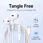 Elephu TuneZ 1010 Earphones| Type C| 3 button controller with MIC| Hi-Res audio| Deep Bass| Stereo sound