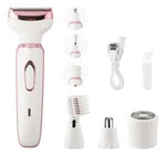 4-in-1 Electric Women\'s Shaver – USB Rechargeable Hair Remover for Eyebrow, Nose, & Body