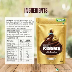 HERSHEY\\\'S Kisses Milk Chocolate | Melt-In-Mouth Chocolates | Individually Wrapped 108Gram