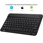 Ultra-Slim Bluetooth Keyboard Portable Mini Wireless Keyboard Rechargeable for Apple iPad iPhone Samsung Tablet Phone Smartphone iOS Android Windows