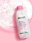 Micellar Cleansing Water For Sensitive Skin | Make-Up Remover & Cleanser - Removes makeup, dirt & impurities & Hydrates Skin 400ml