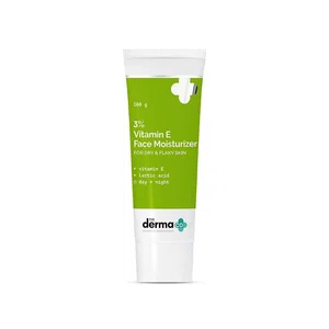 The Derma Co 3% Vitamin E Face Moisturizer With Vitamin E & Lactic Acid For Dry & Flaky Skin - 100 G