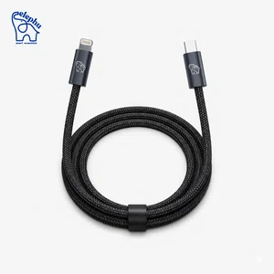 Elephu Data cable Braidy series 567| Type C to Lightning/Iphone)| fast charging| high speed data transfer| Fabric braided cable| Integrated IC chips| aluminum tip| pure copper wire