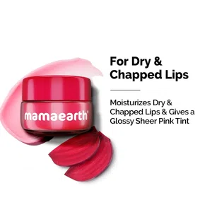 Mamaearth Beetroot Moisture Therapy Lip Balm with Beetroot & Hyaluronic Acid for Dry & Chapped Lips- 15 g
