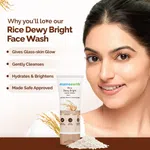 mamaearth Rice Dewy Bright Face Wash With Rice Water & Niacinamide for Glass Skin - 100 ml