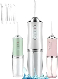 Smart Dental Water Flosser for Teeth | With Normal, Point, DIY & Pulse Mode | Rechargeable & Compact | Teeth Cleaner | Oral Care | Flosser Dental Kit | 200ml Water Capacity | Dental Flosser