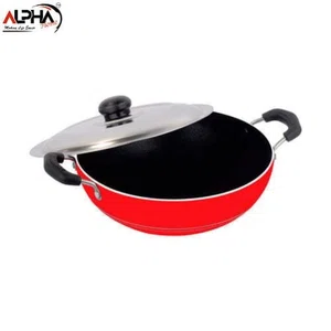 Nirlon Aluminum Non Stick Deep Kadai(B)