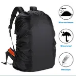 Black Water & Dust Proof Cover For Backpacks | Adjustable Elastic Waterproof Rain Back Cover | Fits 20-30 Ltrs Backpack