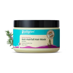 Pilgrim Spanish Rosemary Anti Hairfall Hair Mask, 200Gm With Biotin For Reducing Hair Fall & Strengthens Hair