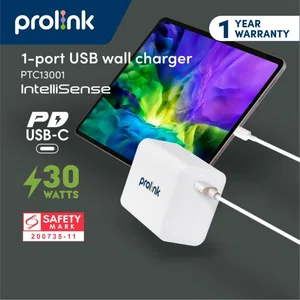 Prolink 1-Port USB PD Wall Charger 30W - PTC13001