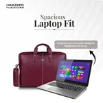 HAMMONDS FLYCATCHER Genuine Leather Office Bag for Men - 15.6 Inch Laptop Bag for Men, Professional Leather Bag for Men - Adjustable Straps and Multiple Compartments - Mango