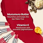 Mamaearth Creamy Matte Long Stay Lipstick with Murumuru Butter and Vitamin E for 8-Hour Long Stay (Flakeproof & Non-Drying |Intens e Color Payoff) - 4.2g (Tulip Magenta)