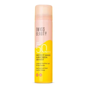 Sun spray | Swiss Beauty Sunscreen Air Mist | SPF 50 PA+++ | With Niacinamide | UVA+UVB Protection For All Skin Type | Even Over Makeup | For Face & Body | 80ml