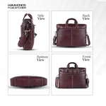 HAMMONDS FLYCATCHER Genuine Leather Office Bag for Men, 15.6 Inch Professional Brown Laptop Bag for Men, Adjustable Strap & Multi Compartments