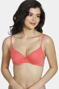 Zivame Summer Love Push Up Wired Medium Coverage Bra-Georgia Peach
