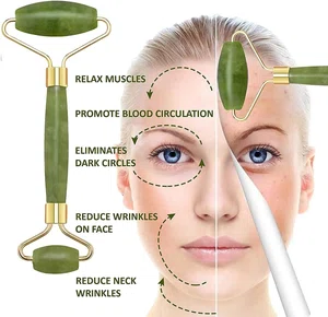 Natural Green Jade Facial Roller & Gua Sha Set – 2-in-1 Skin Rejuvenation Kit
