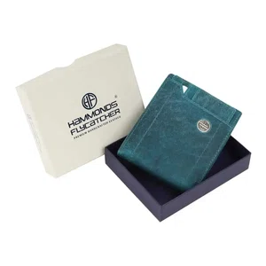 Hammonds Flycatcher Croco Blue Genuine Leather Wallet For Men
