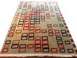 Handmade Nepali Wool Rug – Light Green Modern Pattern, 60 Knots, 170x240 cm