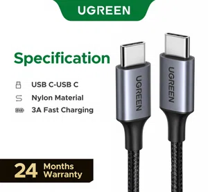 100% Original Ugreen US286 60W Type C to C Fast Charging Cable