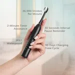 X-3 Sonic Electric Rechargeable Toothbrush for Adults with 3 Extra Brush Heads & 6 Operating Modes
