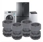 4 Pcs Height Adjustable Anti Vibration Pads (Min-4 inch-6.5 inch Max) - Dryer Shock & Noise Cancelling Pads, for Washing Machine, Refrigerators/Fridge, Furniture Base, Dishwashers Stand