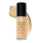 Milani Conceal + Perfect 2-in-1 Foundation + Concealer (30ml) - 03 Light Beige - Water-Resistant & Full Coverage