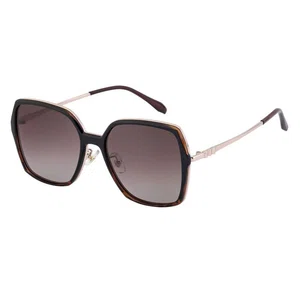 Oudi Premium UV Protected Lens Gold-Toned Metal Full Rim Sunglasses for Women Brown-Gold