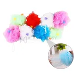 Premium Mesh Bath Loofah Sponge Puff with Soap Cubes – Body Scrubber Shower Ball Skin Exfoliator Foam Maker for Men & Women