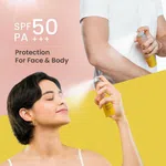 Sun spray | Swiss Beauty Sunscreen Air Mist | SPF 50 PA+++ | With Niacinamide | UVA+UVB Protection For All Skin Type | Even Over Makeup | For Face & Body | 80ml
