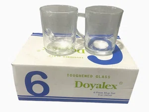 Doyalex 6 Pcs Teacup Set Glass Pack