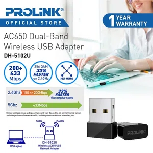 Prolink Wireless AC650 Nano USB Adapter - DH-5102U