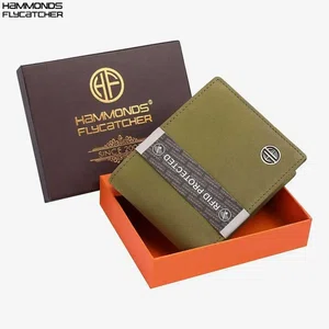 Hammonds Flycatcher RFID Protected Genuine Leather Moss Green Wallet For Men