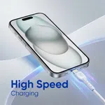 Elephu Silky Series Data Cable 1545| ( USB to Lightning/Iphone)| Fast charging| Pure soft Silicon Cable| 1000mm Length| Pure Copper Wire|