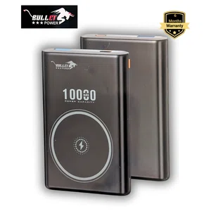 Bullet Power Bank PB-50 10000mAh Magnetic Wireless Fast Charging 22.5W Portable Charger with LED Display - Black