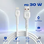 Elephu Silky Series Data Cable 1545| ( USB to Lightning/Iphone)| Fast charging| Pure soft Silicon Cable| 1000mm Length| Pure Copper Wire|