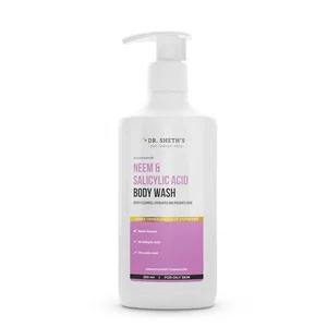 Dr. Sheth's Neem & Salicylic Acid Body Wash for Body Acne Men & Women  250 mL