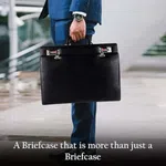 HAMMONDS FLYCATCHER Expandable Genuine Leather Briefcase for Men, Travel Office Bag with Dual Combination Lock Protection, Hand Bag for Men, Spacious