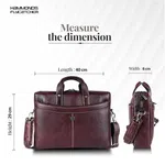 HAMMONDS FLYCATCHER Genuine Leather Office Bag for Men, 15.6 Inch Professional Brown Laptop Bag for Men, Adjustable Strap & Multi Compartments