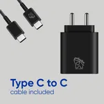 Elephu charger 25S| Super fast charger for SAMSUNG Devices| Supports latest SAMSUNG Devices| With High Speed C to C Data Cable.