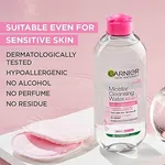 Micellar Cleansing Water For Sensitive Skin | Make-Up Remover & Cleanser - Removes makeup, dirt & impurities & Hydrates Skin 400ml