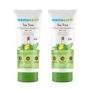 Mamaearth Tea Tree Oil-Free Face Moisturizer with Tea Tree and Salicylic Acid for Acne and Pimples - 80 ml