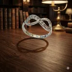 PURE SILVER INFINITY RING FOR WOMEN 19