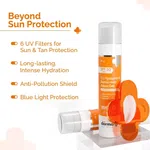 The Derma Co 1% Hyaluronic Sunscreen Aqua Ultra Light Gel with SPF 50 PA++++ UV A, UV B & Blue Light Protection 50g