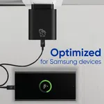 Elephu charger 25S| Super fast charger for SAMSUNG Devices| Supports latest SAMSUNG Devices| With High Speed C to C Data Cable.
