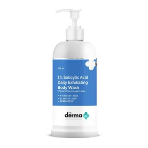 The Derma Co 1% Salicylic Acid Daily Exfoliating Body Wash With Salicylic Acid, Glycolic Acid & Pentavitin - 250ml For Body Acne & Cleanse Skin