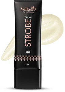 Strobe Cream Gold Face Illuminator & Primer For Dewy Glow, Hydration, Non-Comedogenic (All Skin Types) 30g