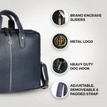 Hammonds Flycatcher Genuine Leather 13 inch Laptop Bag (Blue)