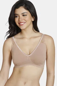 Zivame Basics Double Layered Non Wired 3/4th Coverage Bra-Skin